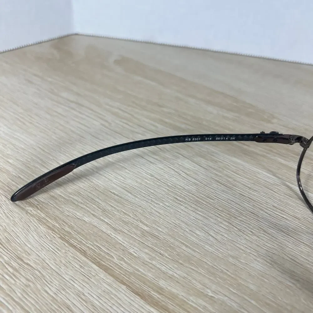 Ray-Ban RB8301 014 Sunglasses FRAMES ONLY Carbon Fiber Brown Metal 56-14 Italy
